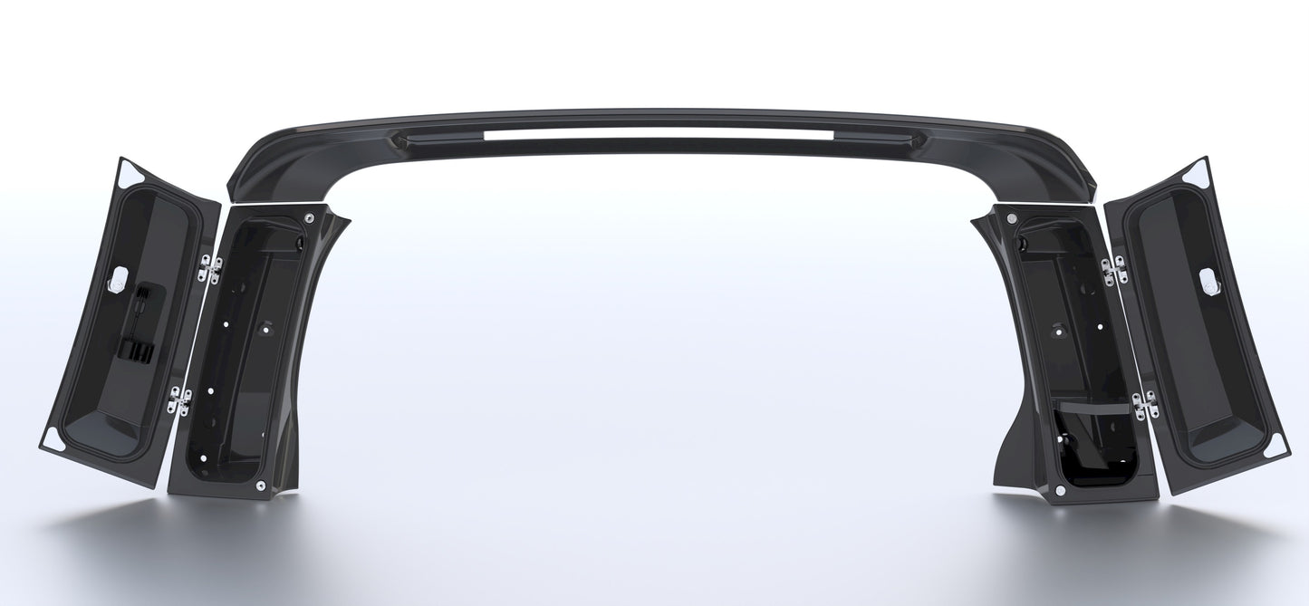 Milltek Defender L663 2020+ Rear Spoiler & Storage Pods